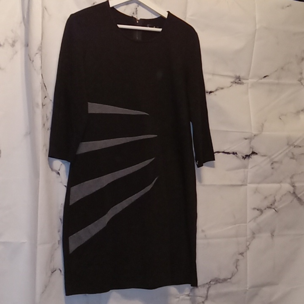 Neesha black and gray dress Lg ❤️❤️❤️❤️